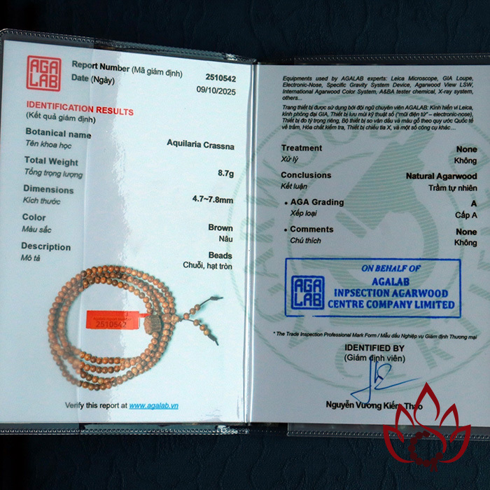 Vòng Trầm Hương 216 Hạt | 4 Ly | Trầm Tốc Kiến Tự Nhiên Lâu Năm